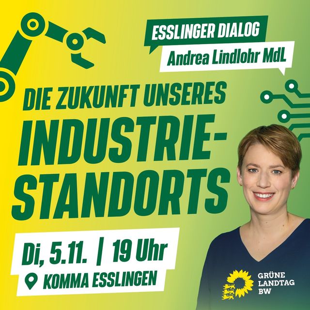 Esslinger Dialog mit Andrea Lindlohr: Die Zukunft unseres Industriestandorts